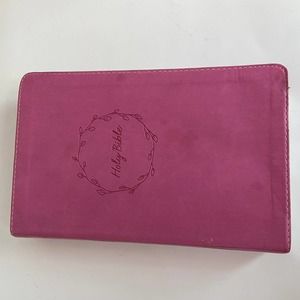 The Holy Bible King James Version Red Letter Pink